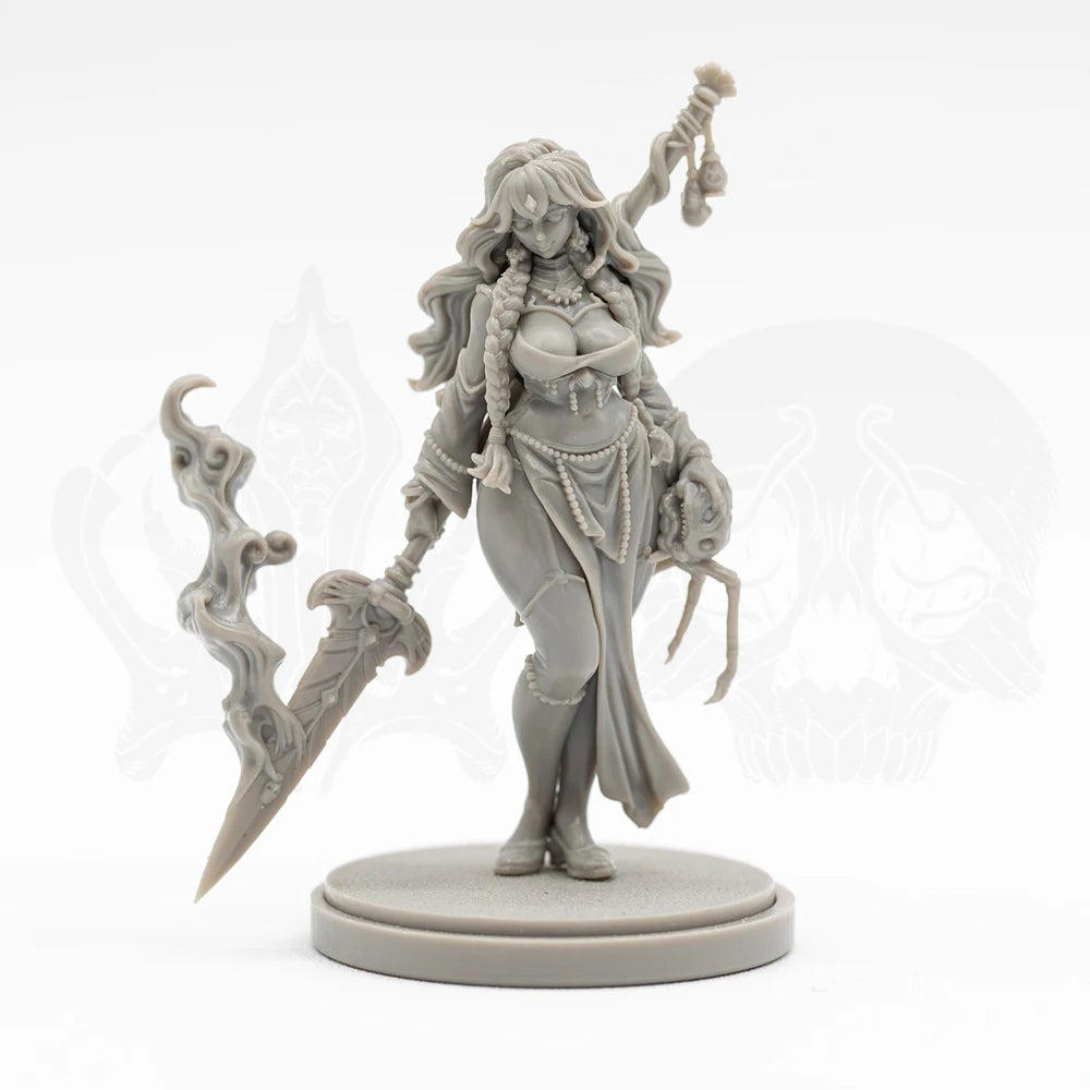 38mm Partisan Ritika Female Warrior, Resin Model Figure Kit, Fantasy Theme, Unassembled and Unpainted