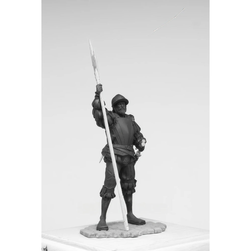 1/24 Medieval European Soldiers with Polearms, 4 Figures, Resin Model Figure Kit, Unassembled and Unpainted