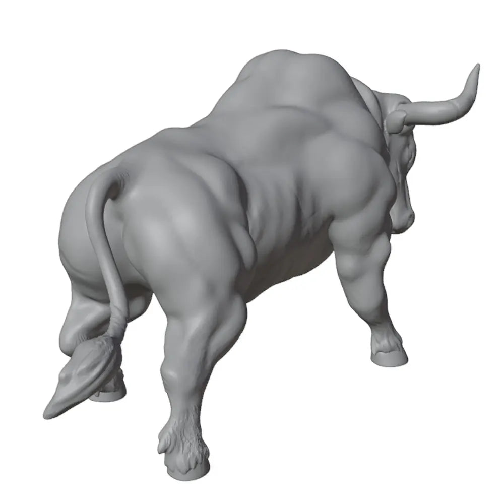 Charging Bull, Resin Model Creature Kit, Wildlife Theme, Unassembled and Unpainted