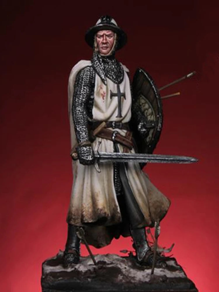 54mm Medieval Viking Warrior with Sword and Shield, Resin Model Figure Kit, Unassembled and Unpainted