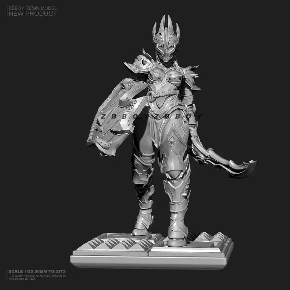 1/35 Medieval Fantasy Female Samurai, Resin Model Figure Kit, Unassembled and Unpainted