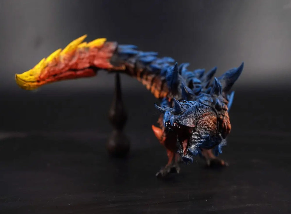 150mm Crested Dragon with Segmented Wings, Resin Model Figure Kit, Fantasy Theme, Unassembled and Unpainted