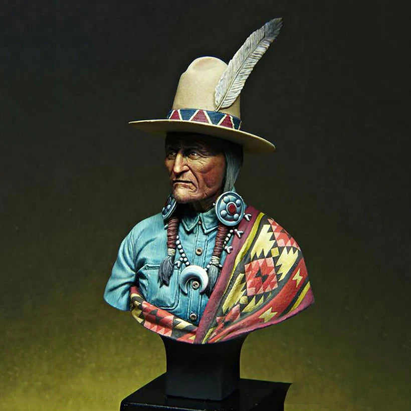 1/12 Tribal Warrior, Resin Model Bust Kit, Fantasy Theme, Unassembled and Unpainted