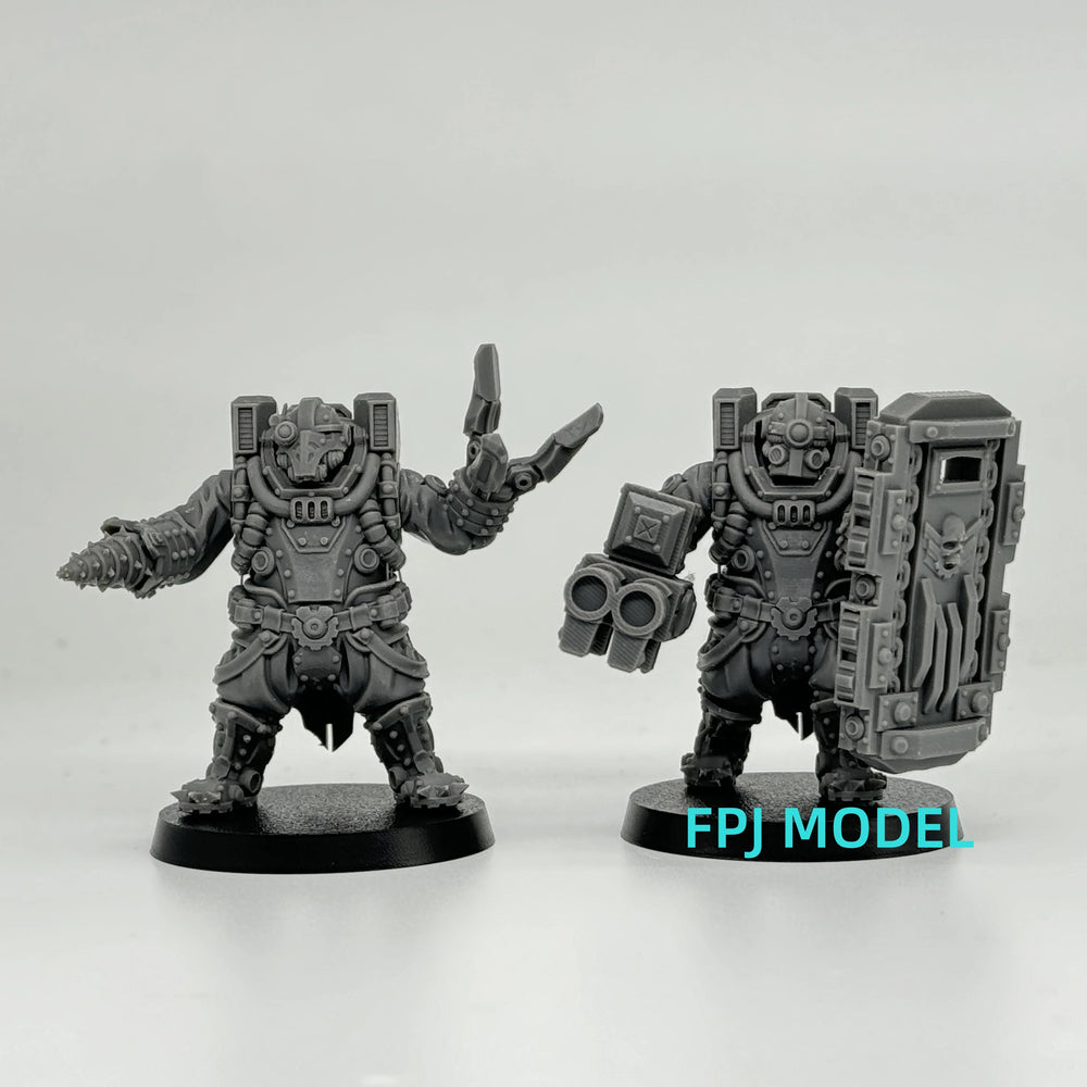 Heavy Support Soldiers, 10 Figures, Resin Model Figure Kit, Sci-Fi Theme, Unassembled and Unpainted