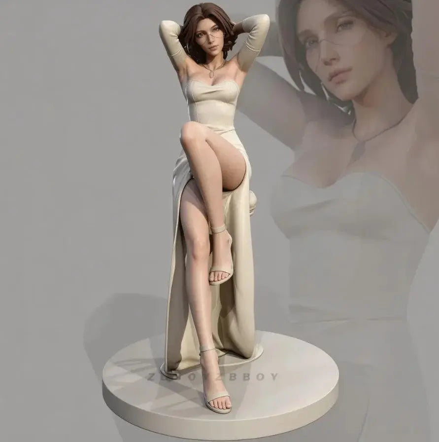 90mm Fashion Female Statue, Resin Model Figure Kit, Unassembled and Unpainted