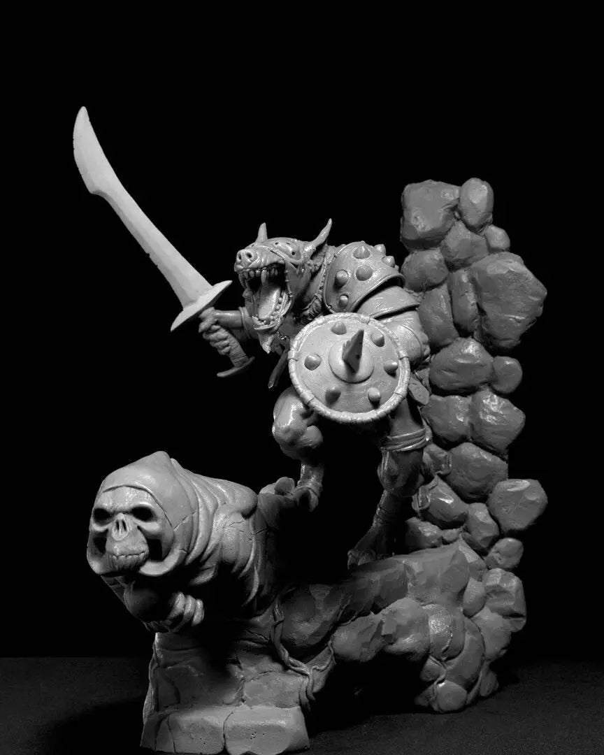 1/24 Asyar the Unyielding, Resin Model Figure Kit, Fantasy Theme, Unassembled and Unpainted