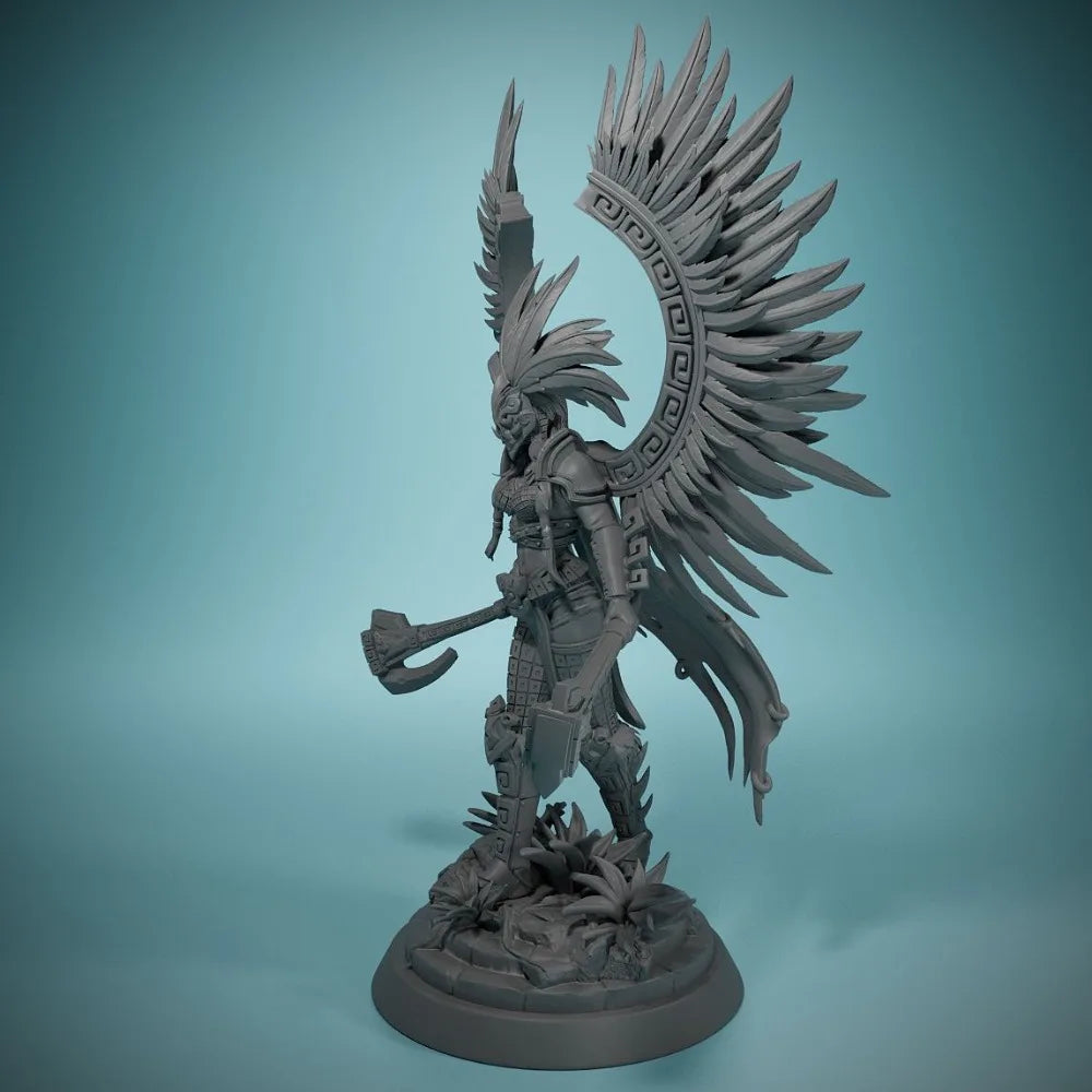 85mm Winged Warrior, Resin Model Figure Kit, Fantasy Theme, Unassembled and Unpainted