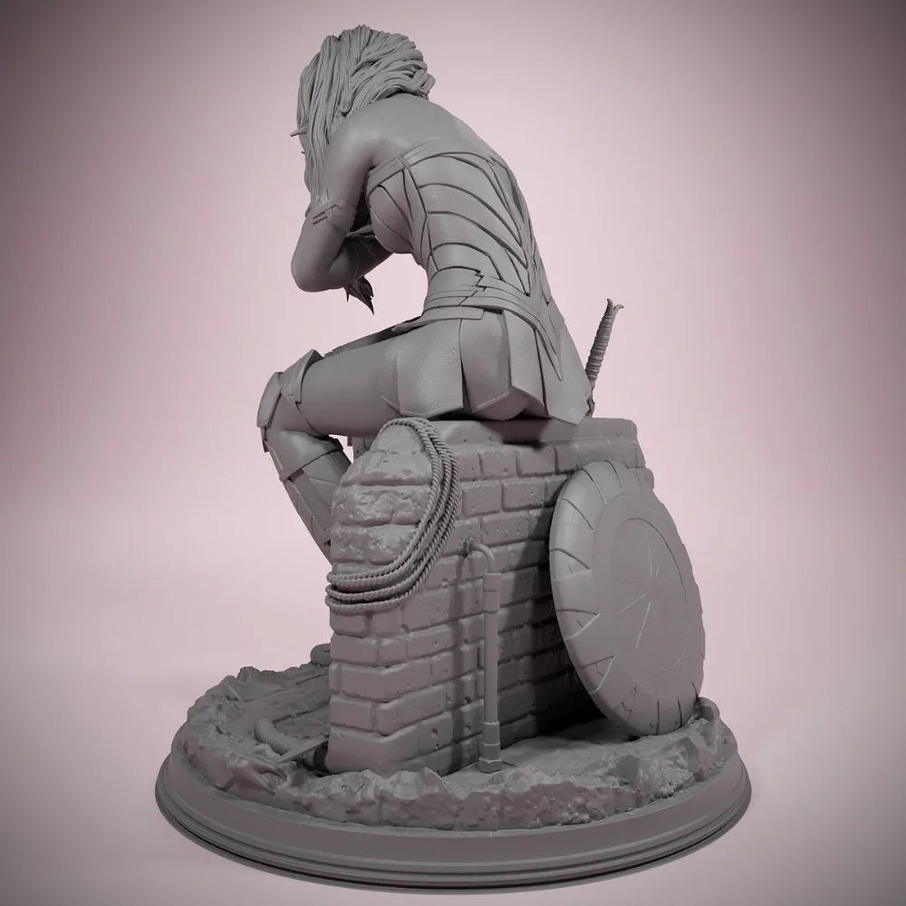 Female Warrior Swordswoman, Resin Model Figure Kit, Fantasy Theme, Unassembled and Unpainted