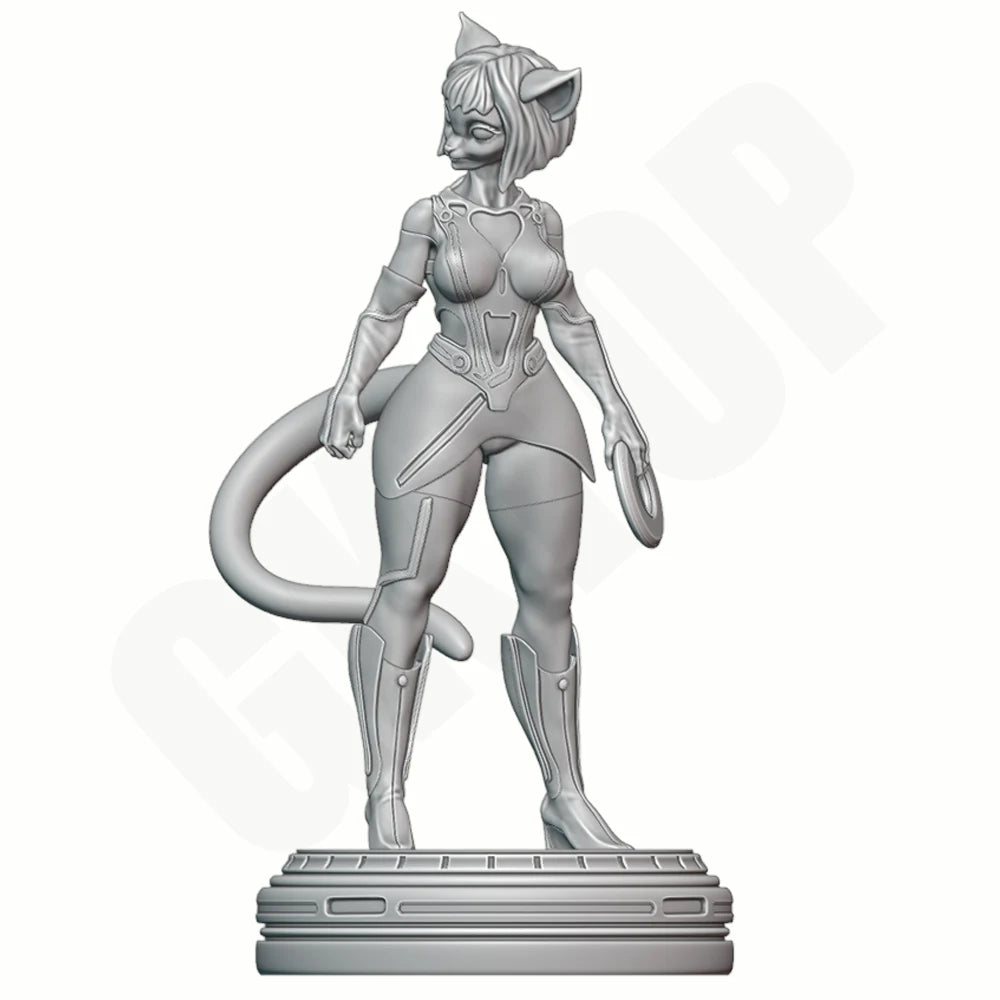 1/24 Quorra Cat-Girl, Resin Model Figure Kit, Anime Theme, Unassembled and Unpainted