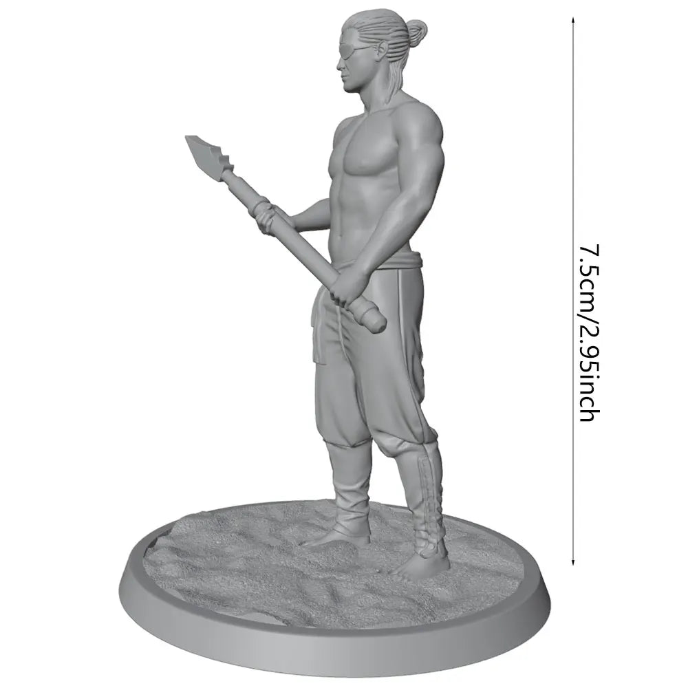 75mm Pirate Sailor Warrior, Resin Model Figure Kit, Fantasy Theme, Unassembled and Unpainted