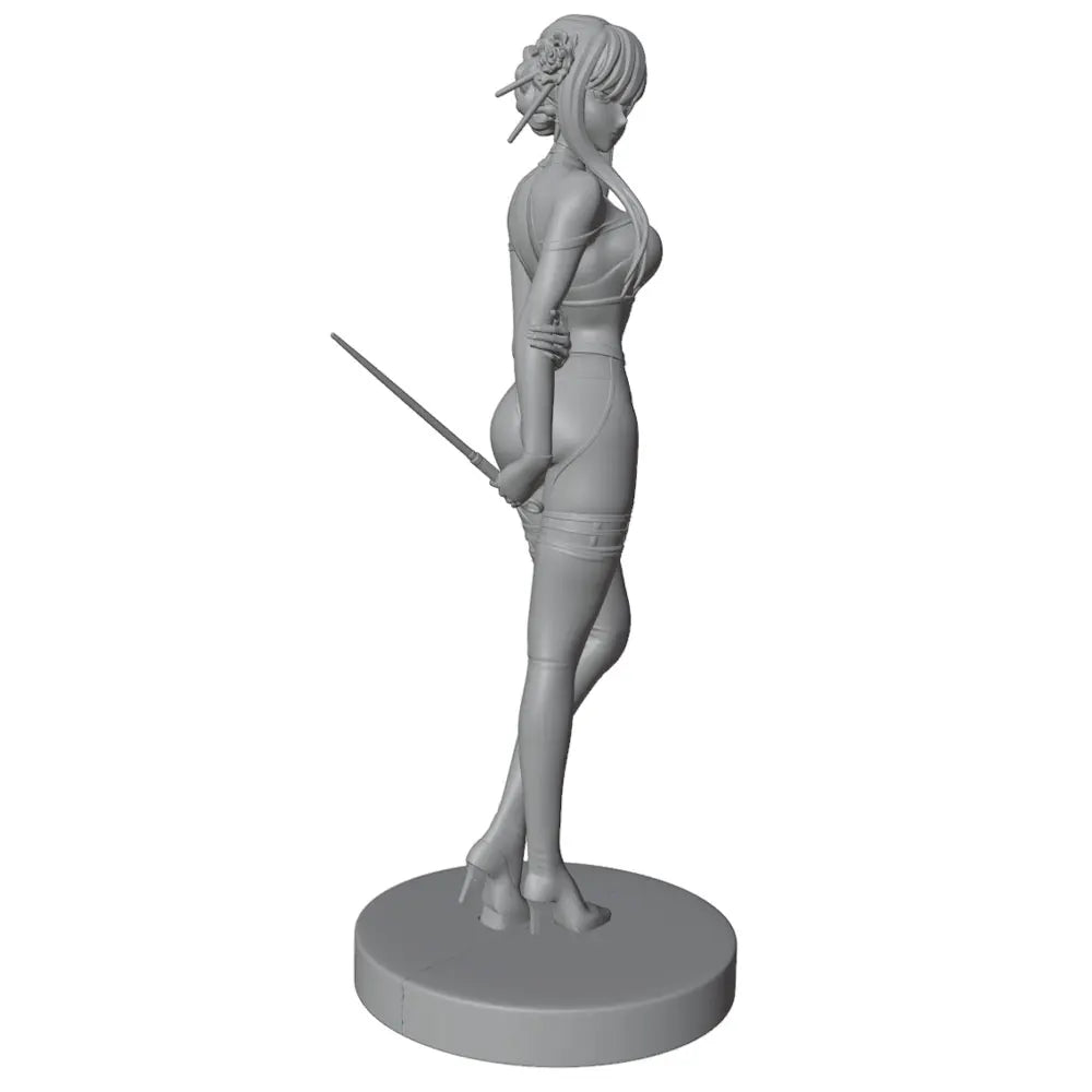 75mm Anime Warrior Woman, Resin Model Figure Kit, Unassembled and Unpainted