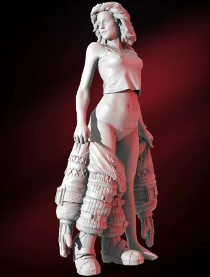 1/24 Alien Warrior Woman, Resin Model Figure Kit, Sci-Fi Theme, Unassembled and Unpainted