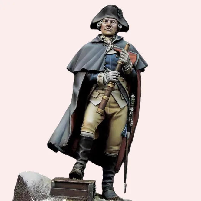 1/24 Napoleonic French Officer with Bicorne Hat, Resin Model Figure Kit, Unassembled and Unpainted
