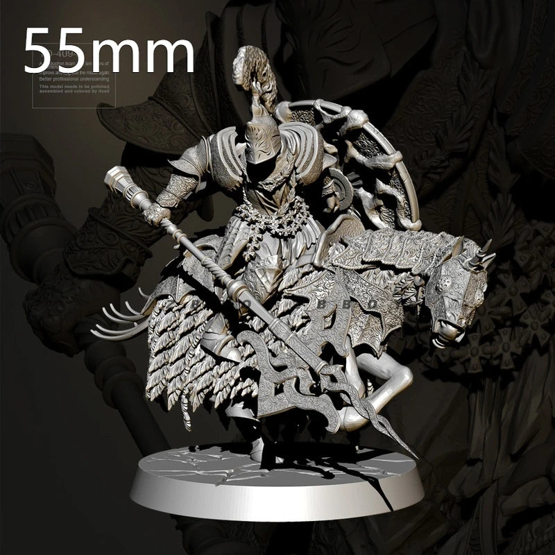 Knight on Dragon, Resin Model Figure Kit, Fantasy Theme, Unassembled and Unpainted