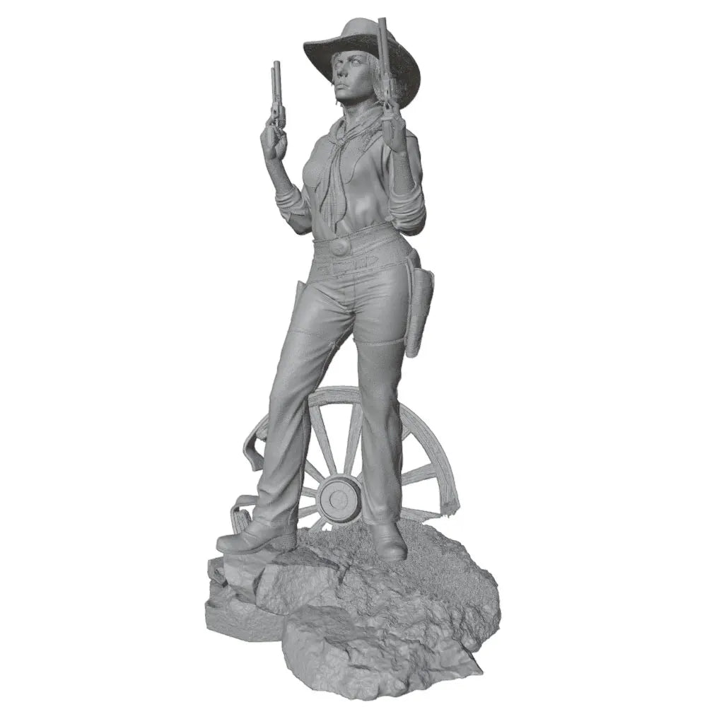 1/24 Western Gunslinger with Dual Revolvers, Resin Model Figure Kit, Unassembled and Unpainted