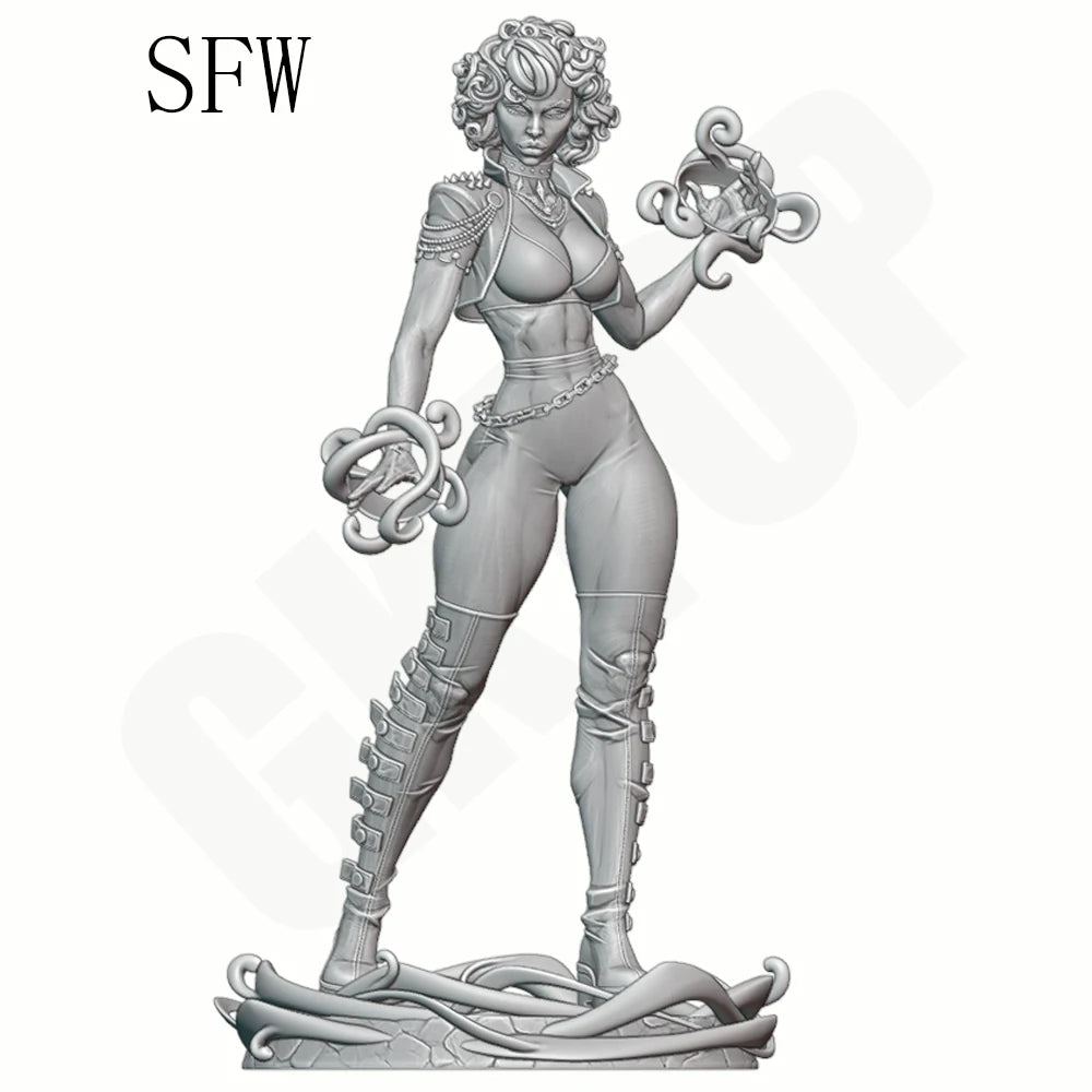 1/24 Dark Magic Warrior, Resin Model Figure Kit, Fantasy Theme, Unassembled and Unpainted