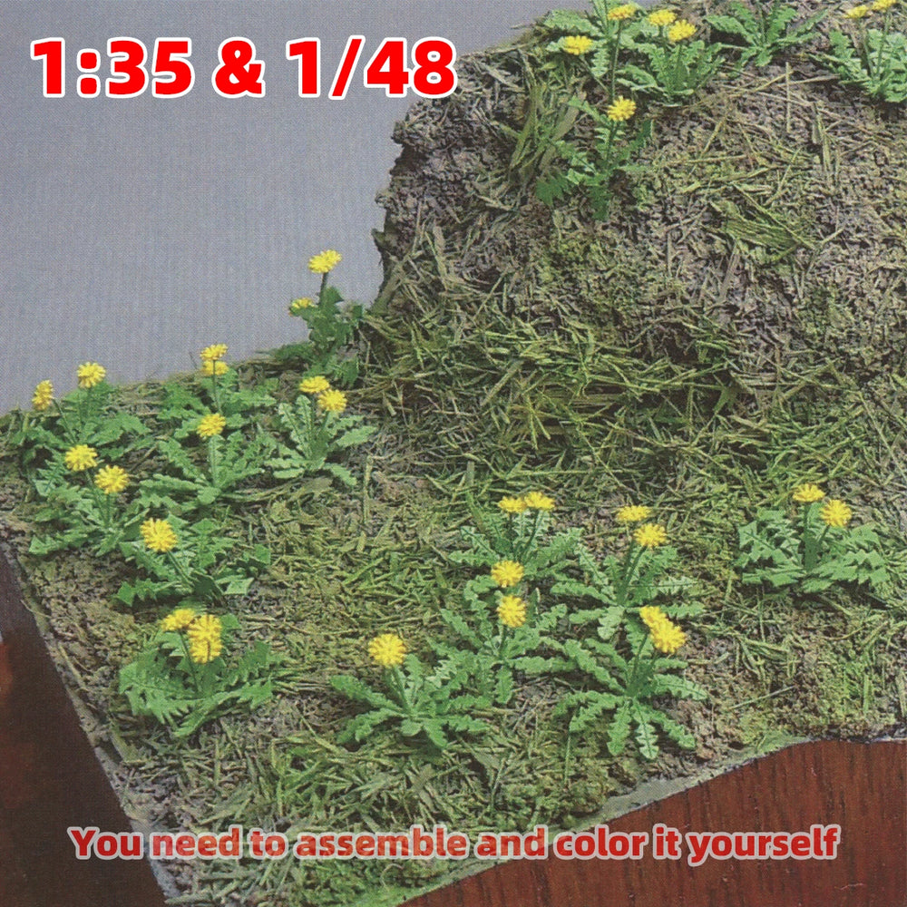 1/35 Lichen & Moss Sheets, Resin Model Diorama Kit, Wildlife Theme, Unassembled and Unpainted