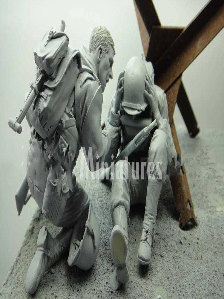 1/16 Medieval Fantasy Officers, 4 Figures, Resin Model Figure Kit, Unassembled and Unpainted