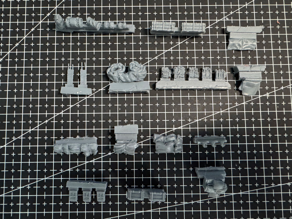 1/72 WWII Vehicle Debris, Resin Model Vehicle Kit, Unassembled and Unpainted