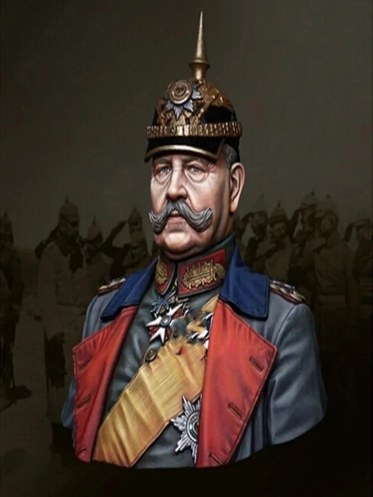 1/10 WWI Field Marshal Paul Von Hindenburg, Resin Model Bust Kit, Unassembled and Unpainted