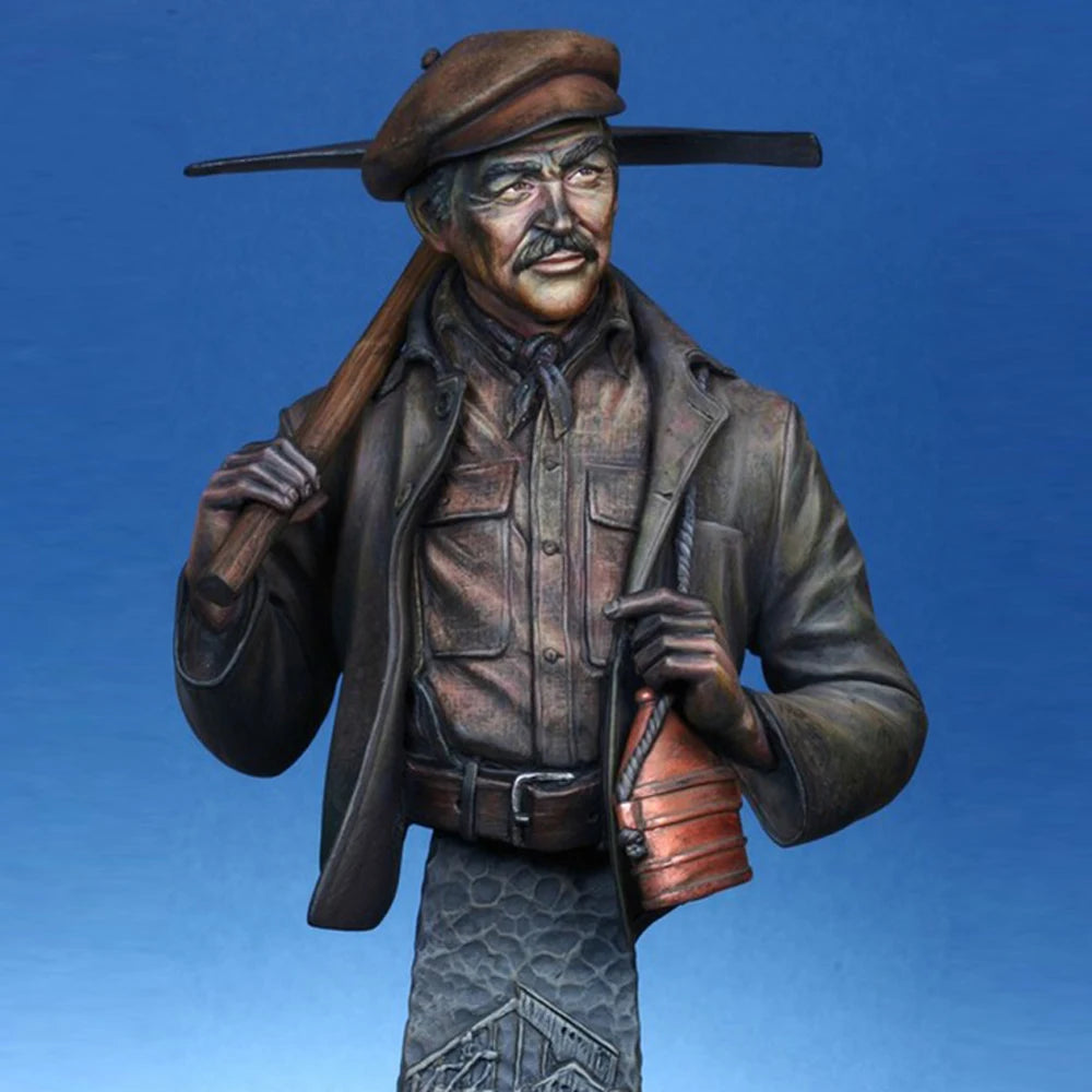 1/9 WWI Coal Miner, Resin Model Bust Kit, Unassembled and Unpainted