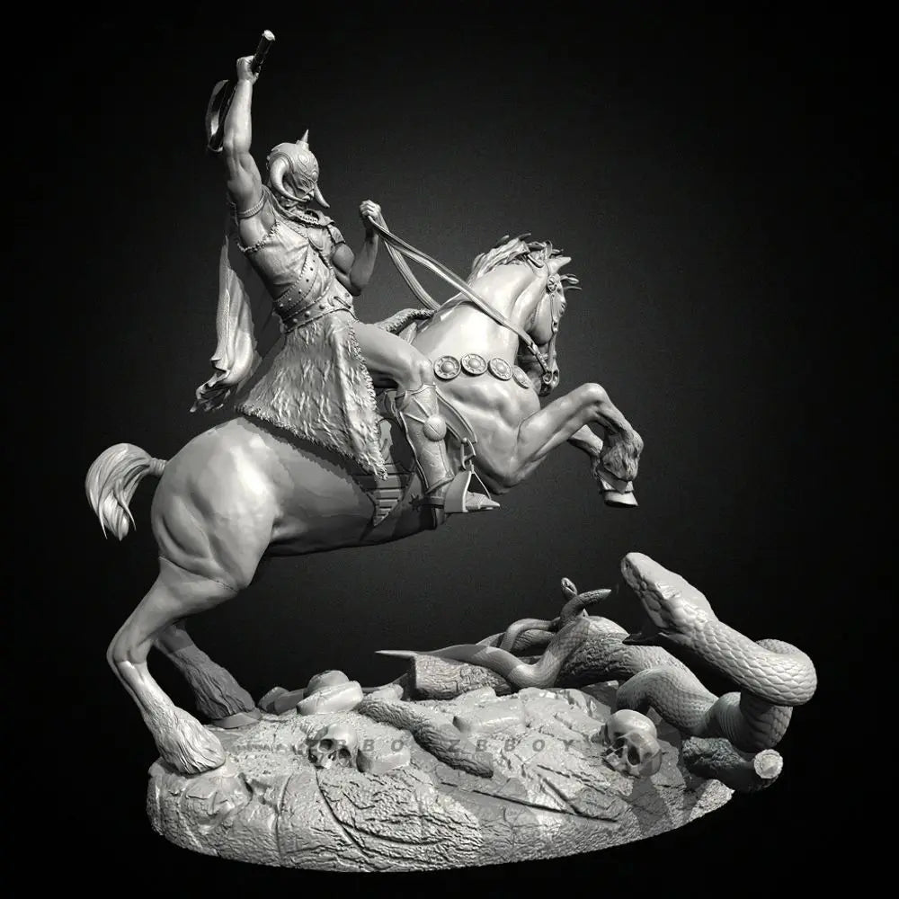 150mm The God of Eliminating Evil, Resin Model Figure Kit, Fantasy Theme, Unassembled and Unpainted