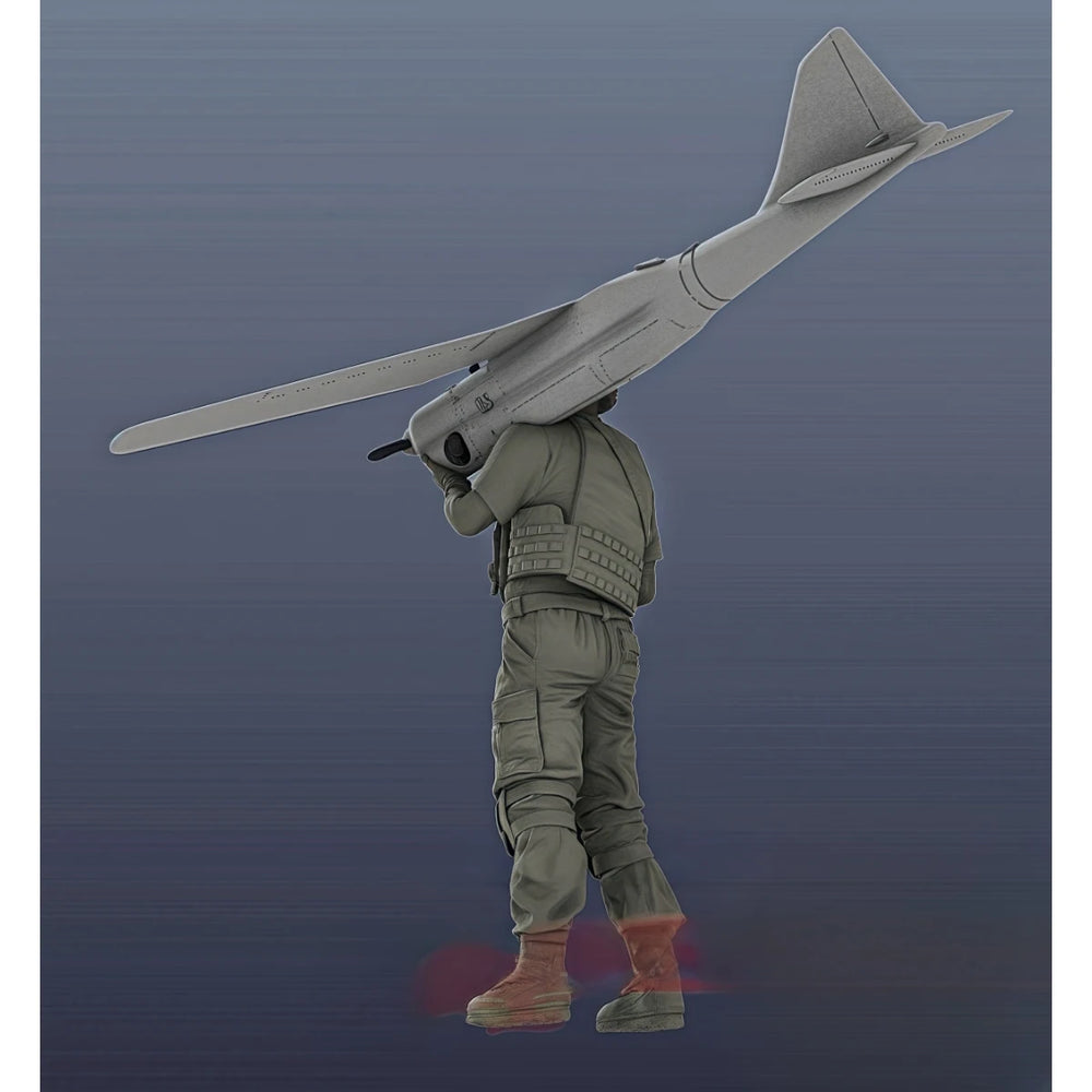 75mm Modern Russian UAV Technician, Resin Model Figure Kit, Unassembled and Unpainted