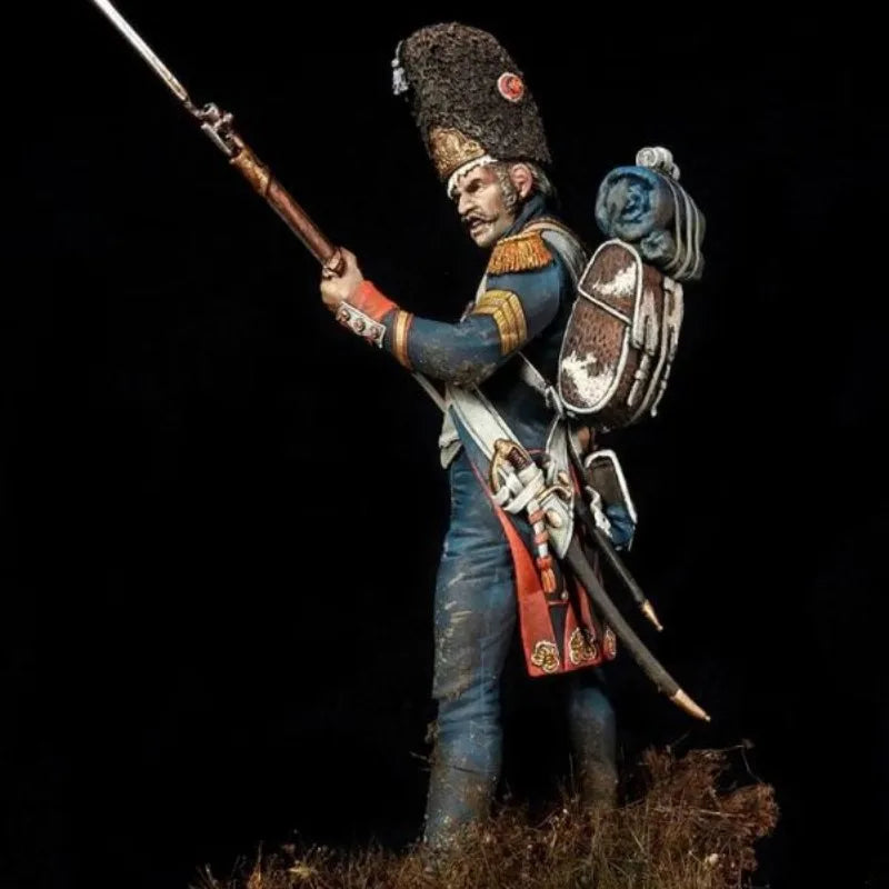 1/24 Napoleonic French Imperial Guard Officer in Dress Uniform, Resin Model Figure Kit, Unassembled and Unpainted