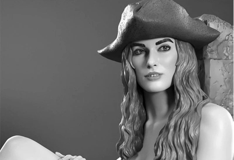 1/24 Pirate Girl, Resin Model Figure Kit, Unassembled and Unpainted