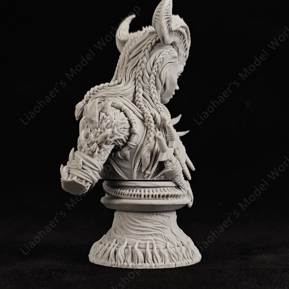 1/10 Dark Fantasy Demon Girl, Resin Model Bust Kit, Fantasy Theme, Unassembled and Unpainted