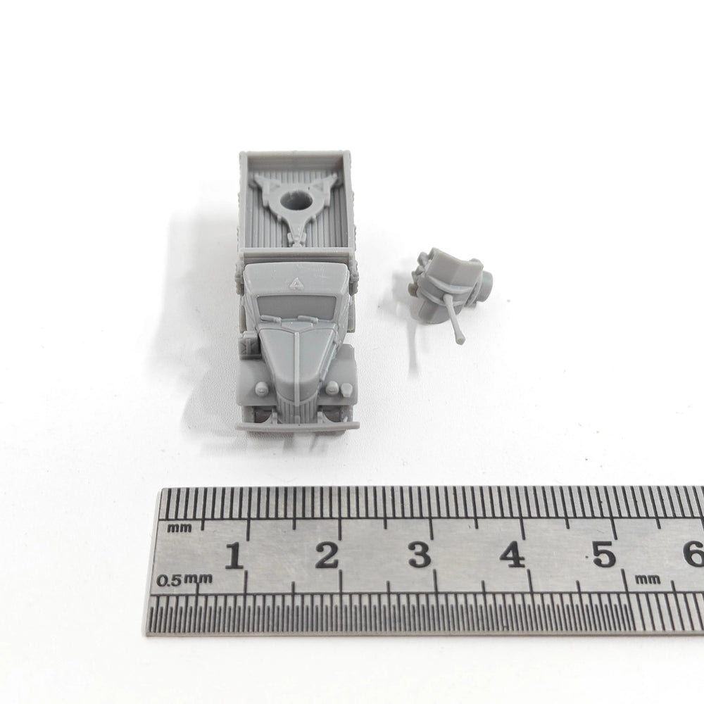 1/144 WWII German Maultier Flakwagen, Resin Model Vehicle Kit, Unassembled and Unpainted