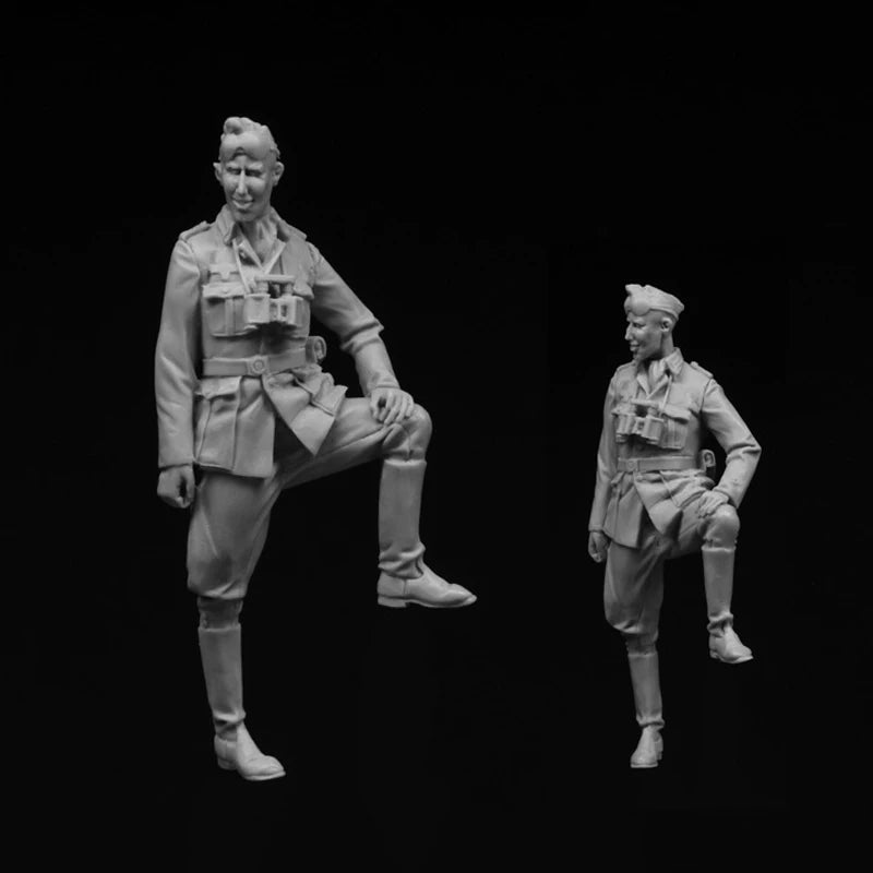 1/35 WWII German Infantry Squad in Action, 8 Figures, Resin Model Figure Kit, Unassembled and Unpainted