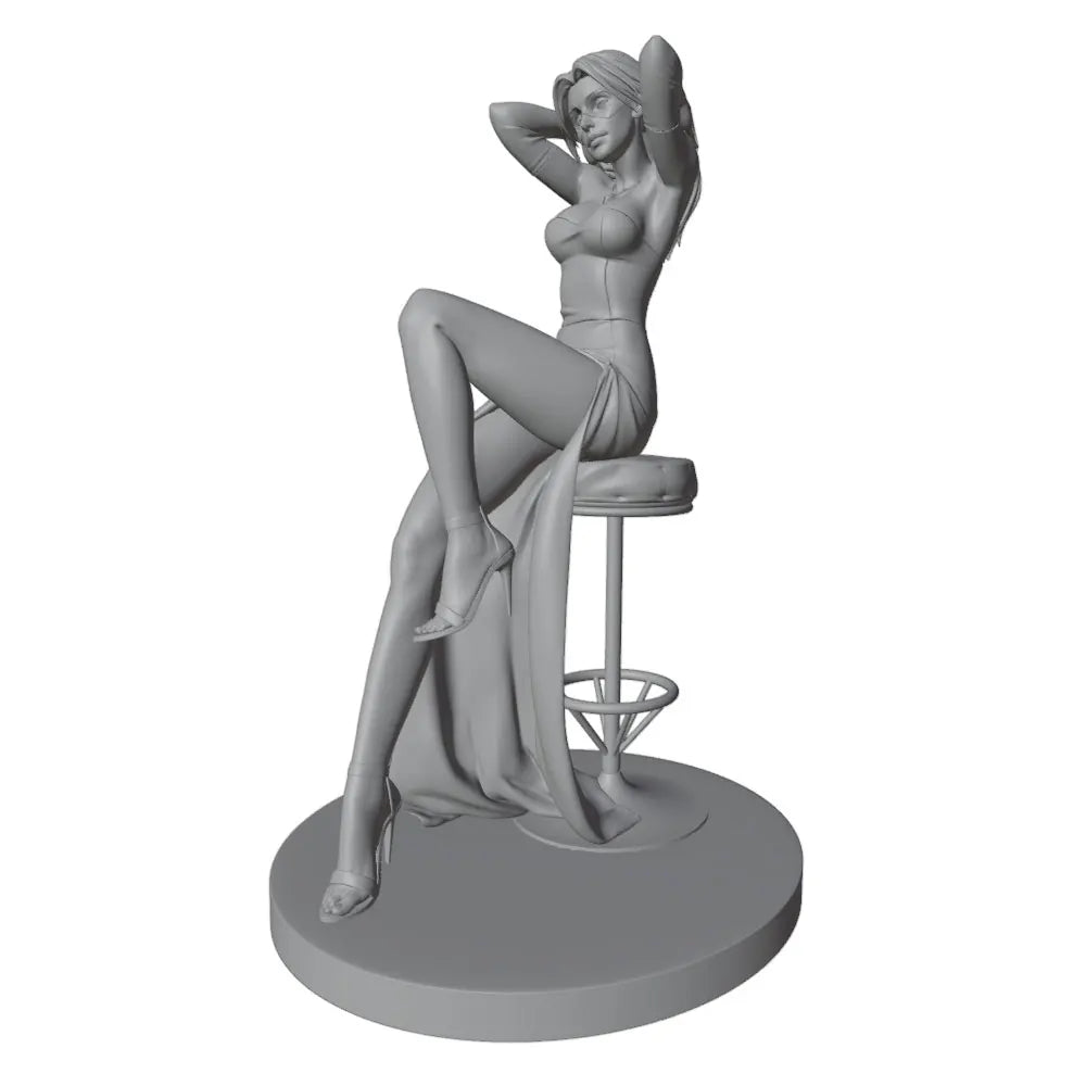 1/24 Female in Blue Outfit, Resin Model Figure Kit, Unassembled and Unpainted