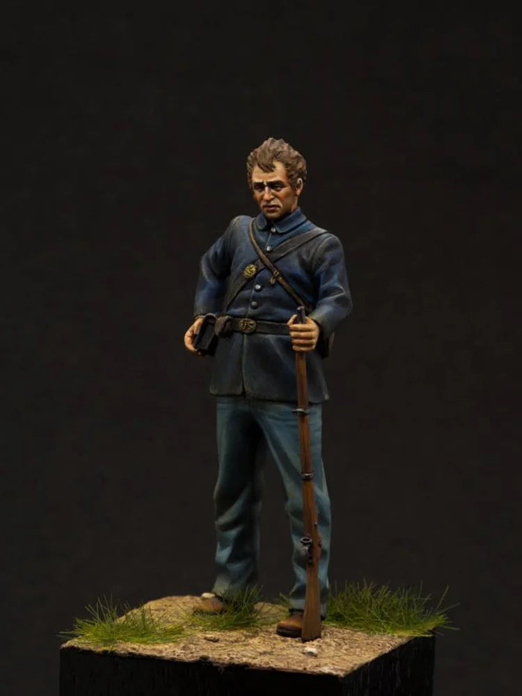 54mm WWI Soldier with Rifle, Resin Model Figure Kit, Unassembled and Unpainted