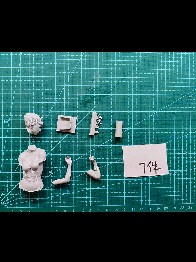 1/12 Modern Steampunk Female Aviator, Resin Model Bust Kit, Unassembled and Unpainted
