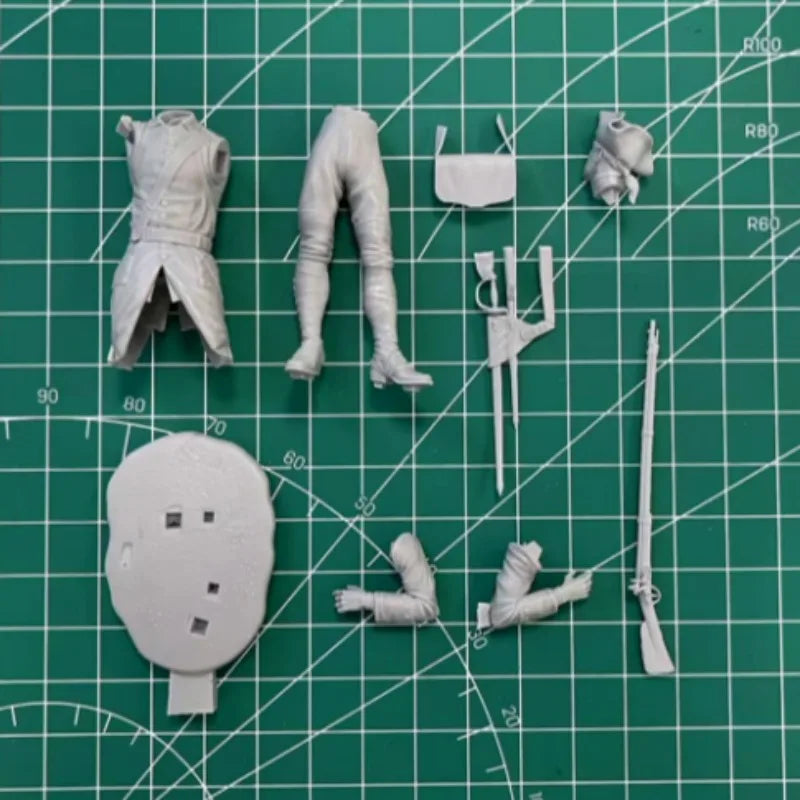 1/24 British Colonial Soldier 1758, Resin Model Figure Kit, Military Theme, Unassembled and Unpainted
