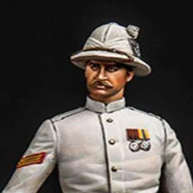 1/24 WWI British Officer with Rifle, Resin Model Figure Kit, Unassembled and Unpainted
