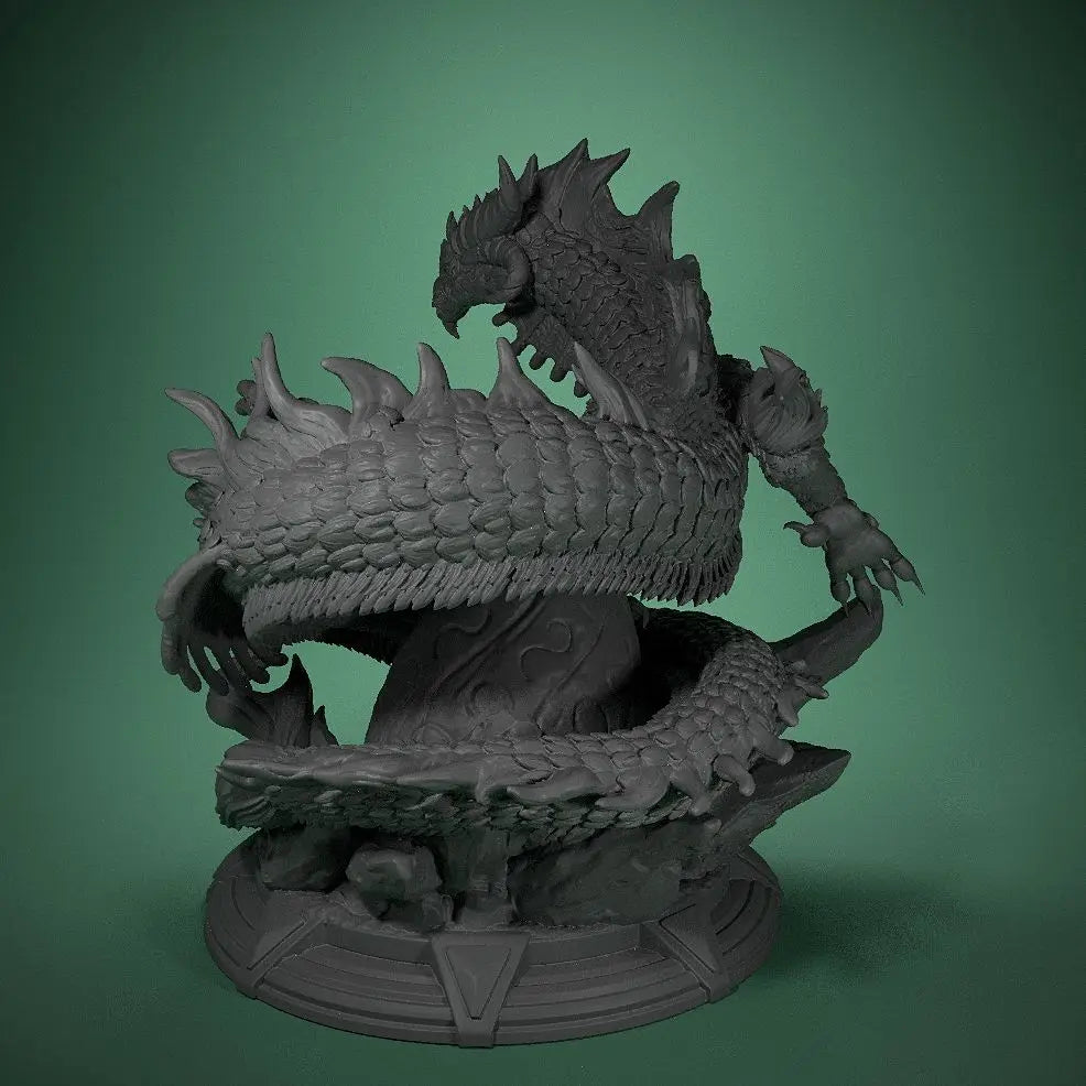 75mm Eastern Dragon, Resin Model Figure Kit, Fantasy Theme, Unassembled and Unpainted