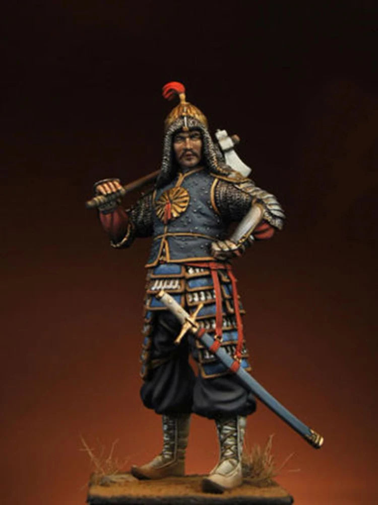 75mm Medieval Timurid Guard, Resin Model Figure Kit, Unassembled and Unpainted