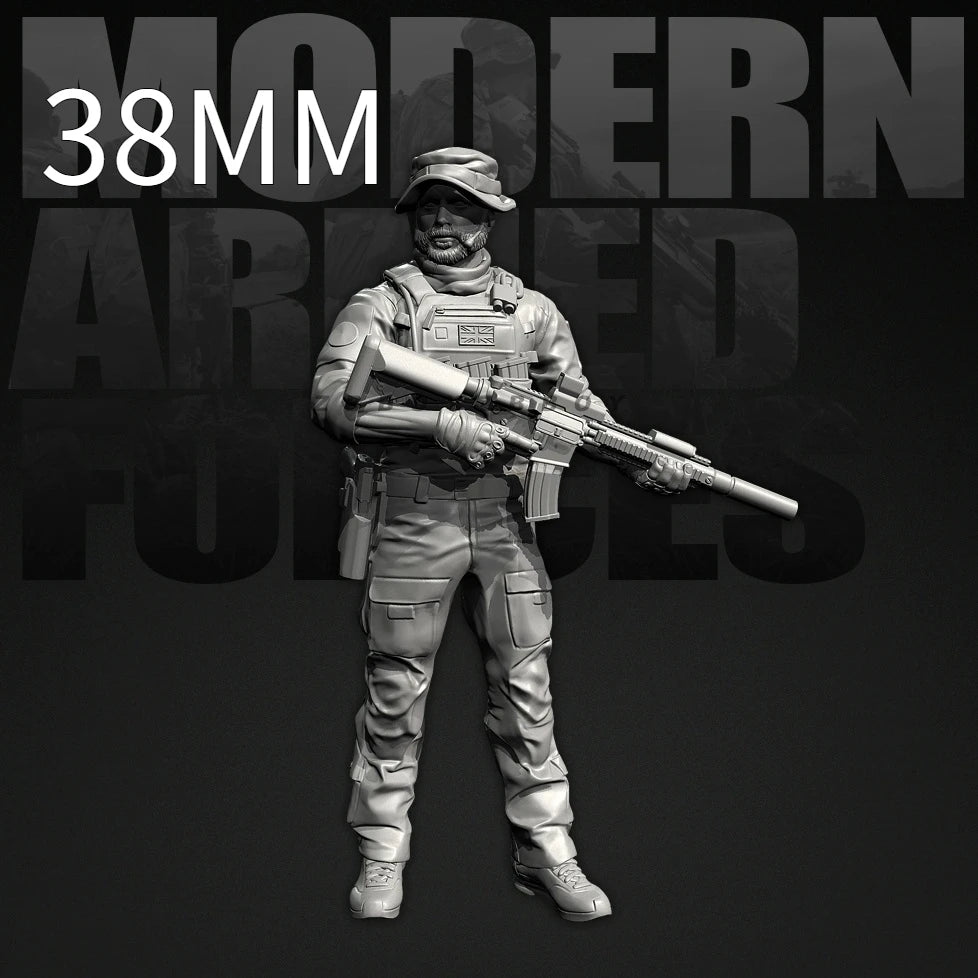 50mm Modern Soldier, Resin Model Figure Kit, Unassembled and Unpainted