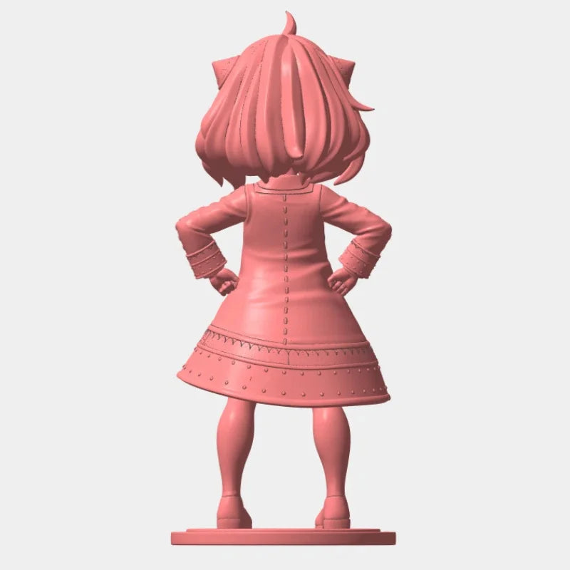100mm Anya Forger-Style Kawaii Girl, Resin Model Figure Kit, Anime Theme, Unassembled and Unpainted
