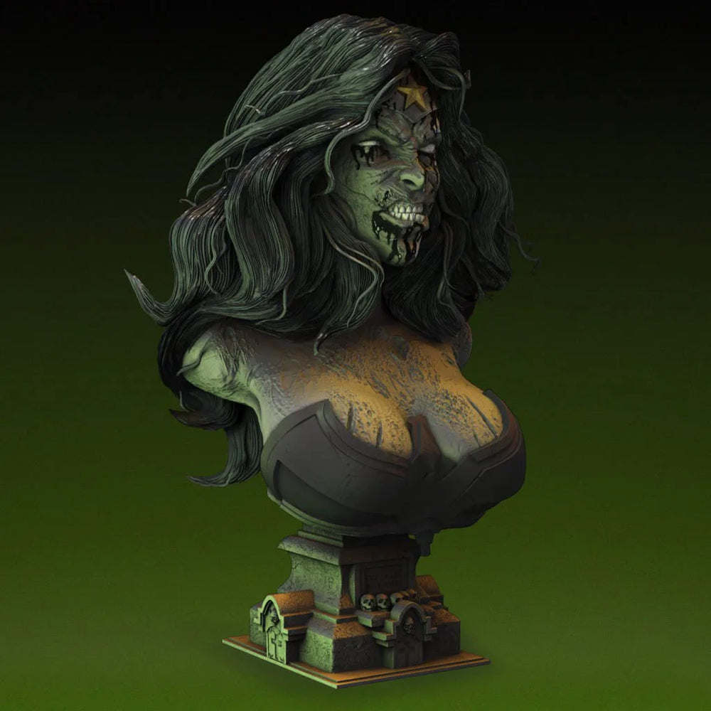 1/6 Female Sorceress Demon, Resin Model Bust Kit, Fantasy Theme, Unassembled and Unpainted