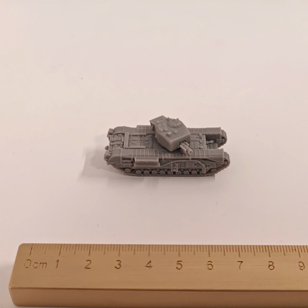 1/144 WWII British Churchill Infantry Tank, Resin Model Vehicle Kit, Unassembled and Unpainted
