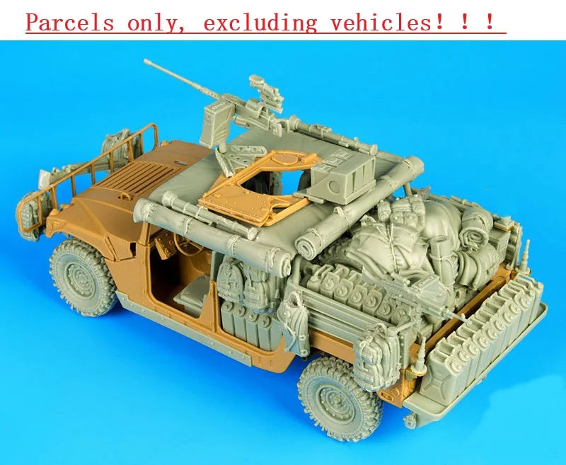 1/35 WWII Jeep Stowage Equipment, Resin Model Accessory Kit, Unpainted