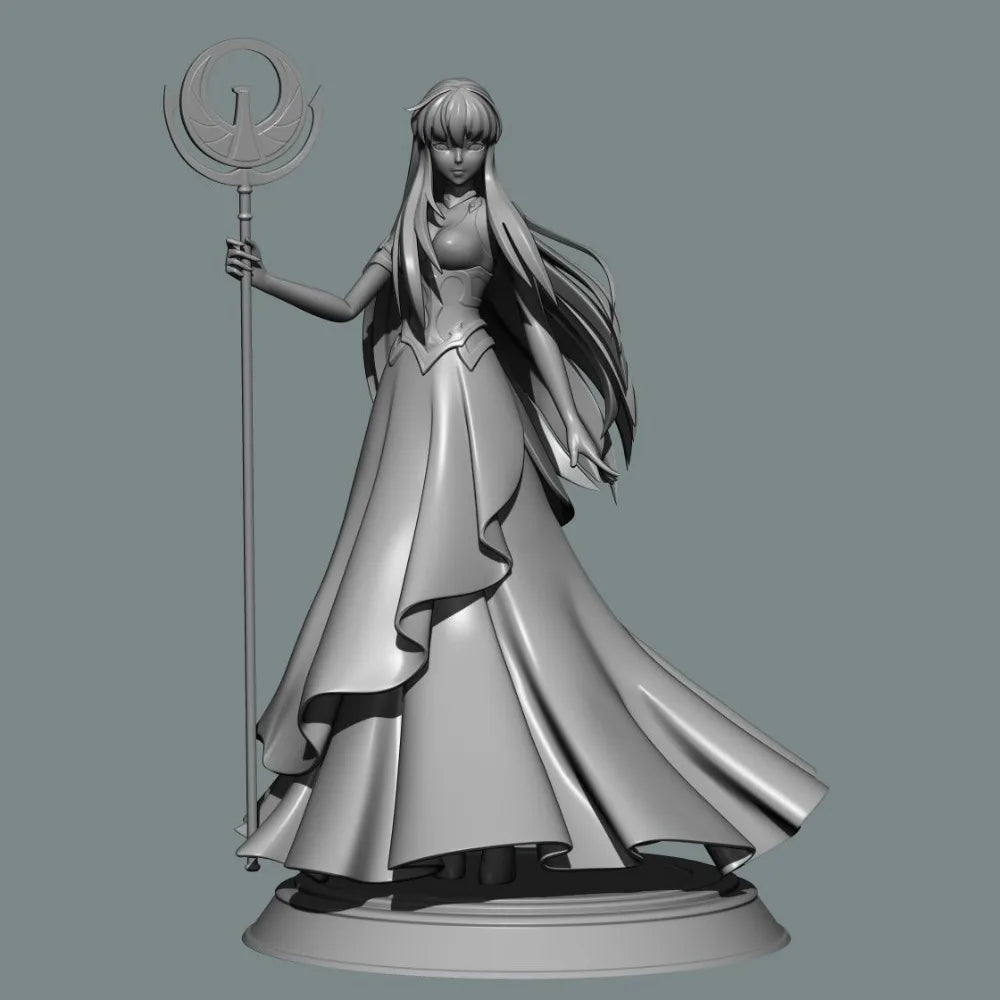 90mm Saint Knight Athena, Resin Model Figure Kit, Mythology Theme, Unassembled and Unpainted