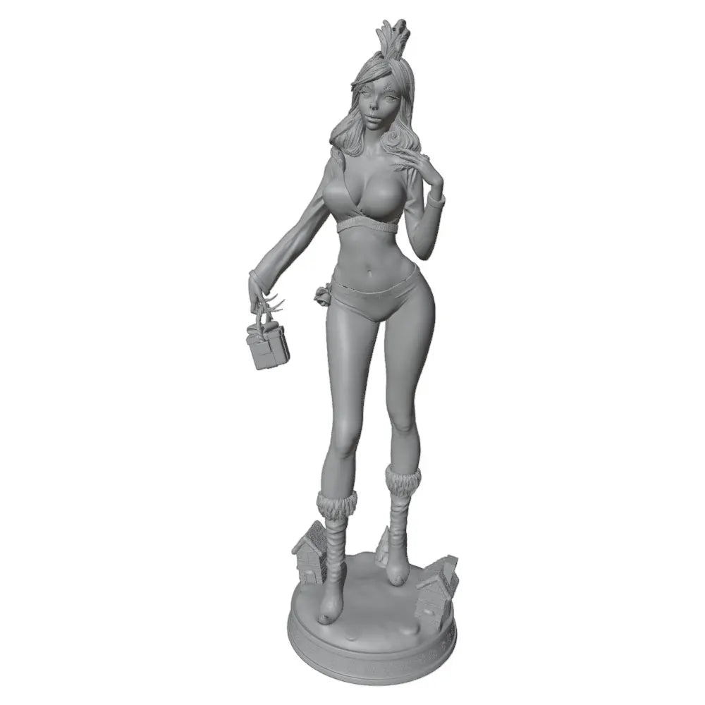 75mm Fantasy Female Pin-up, Resin Model Figure Kit, Unassembled and Unpainted