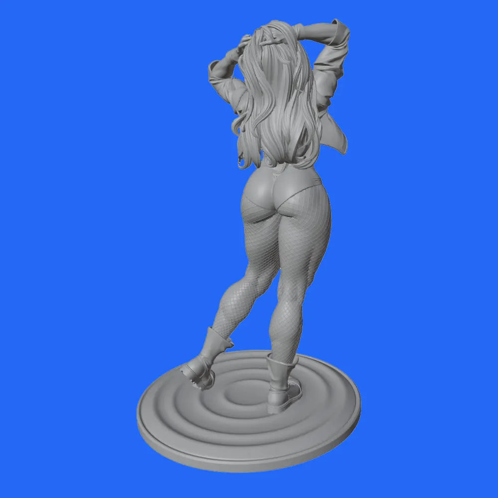1/24 Contemporary Pin-up Females with Long Hair, Resin Model Figure Kit, Unassembled and Unpainted