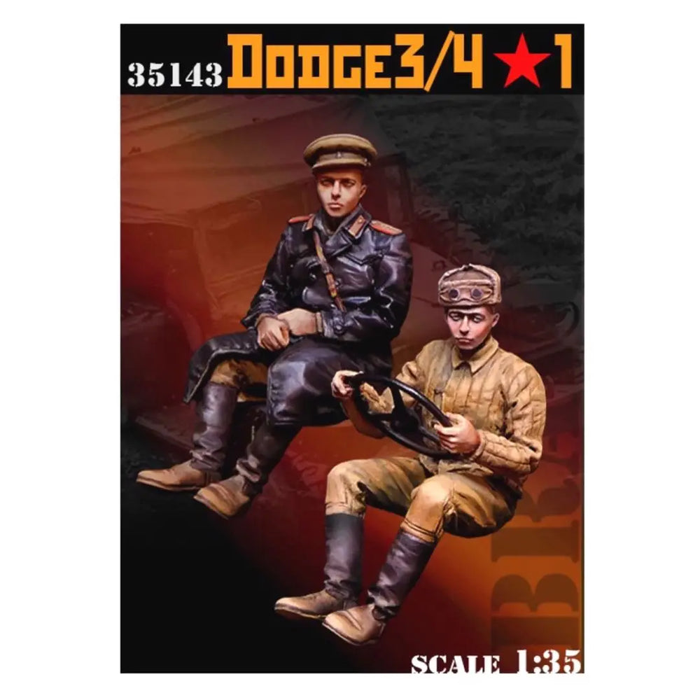 1/35 WWII Soviet Soldiers, 2 Figures, Resin Model Figure Kit, Unassembled and Unpainted