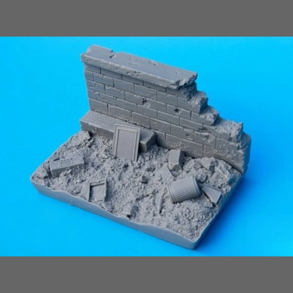 1/35 Modern Iraqi Ruined Street Sections, Resin Model Terrain Kit, Unpainted