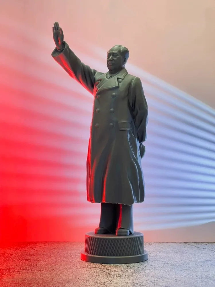 310mm Modern Mao Zedong Red Warrior, Resin Model Figure Kit, Unassembled and Unpainted